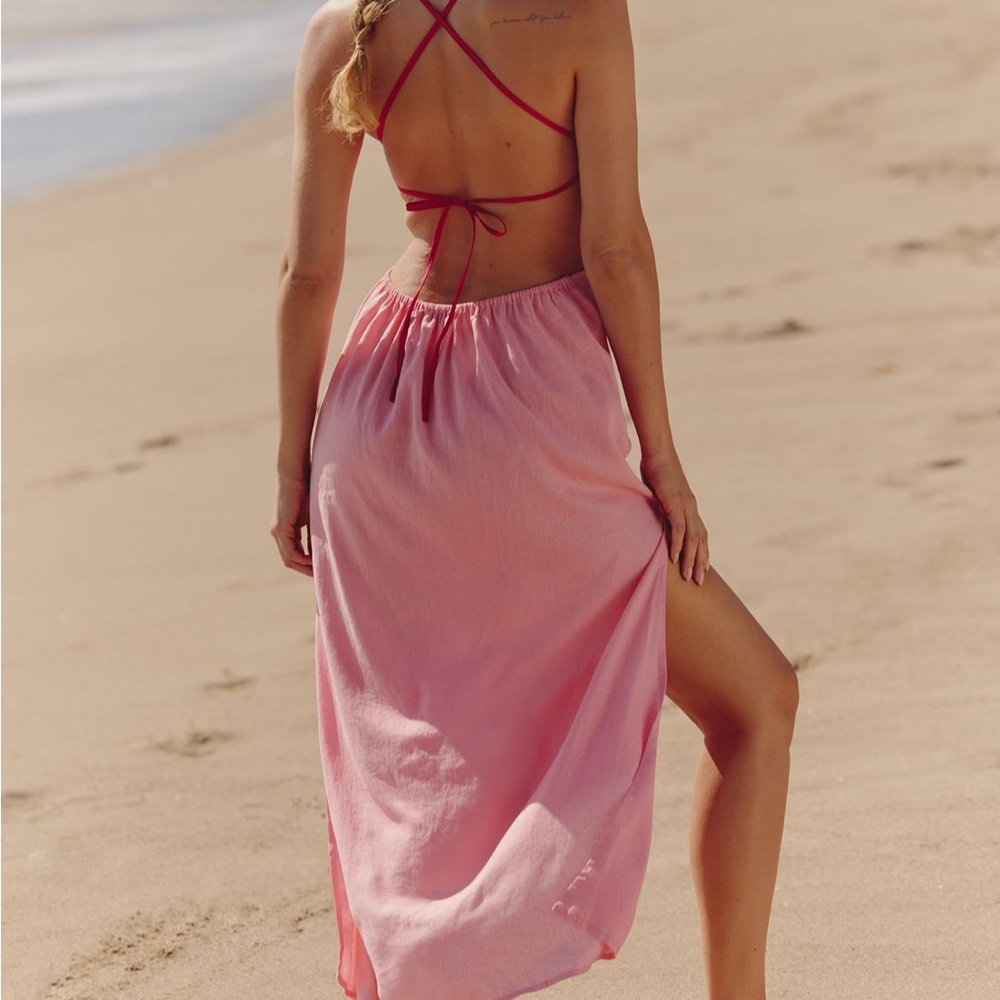SOLD ❌❌❌NWT Anthropologie Celandine Pink Seashell Dress Medium - Picture 2 of 6